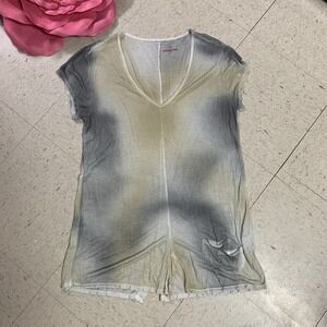 PETE & GRETA Johnny Was Size Small Tie Dye Semi-Sheer Stretch‎ Top Tee Relaxed